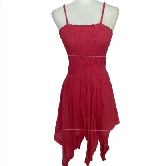 Sakkas Dresses & Skirts - SAKKAS Pink Hankerchief Hem Dress NWT